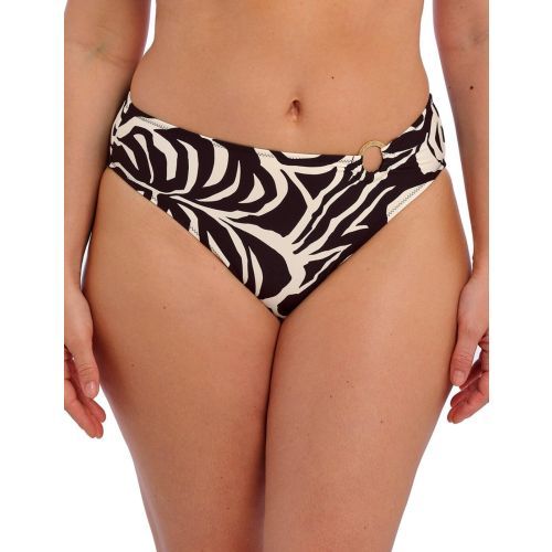 Fantasie Aruba Nights Mid Rise Bikini Brief - Black and Cream