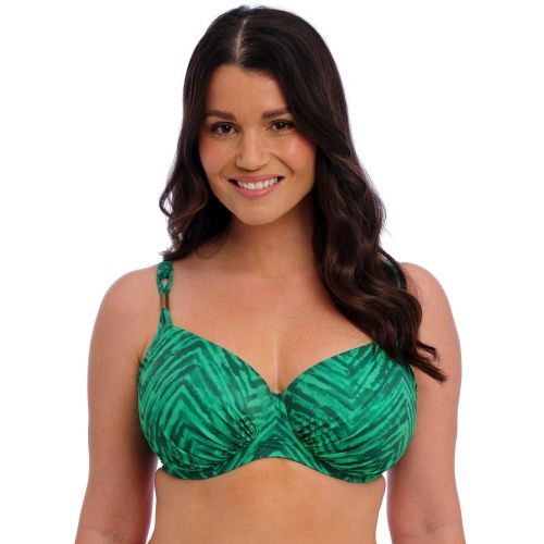 Fantasie Punta Mita Underwired Gathered Full Cup Bikini Top - Emerald