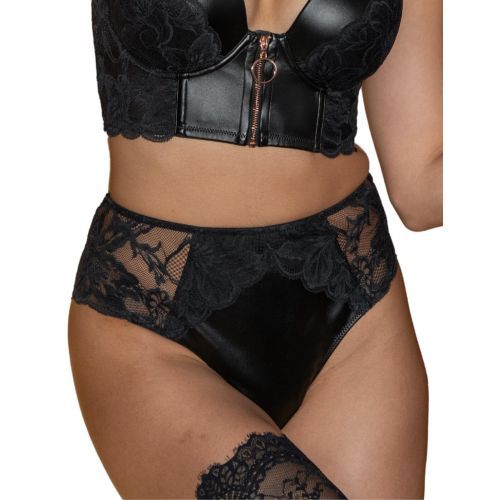 Pour Moi Onyx High Waist Brazilian Brief - Black