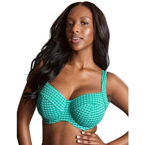 Panache Olivia Full Cup Bikini Top - Green Gingham