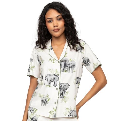 Cyberjammies Eloise Elephant Pyjama Top - Cream Mix