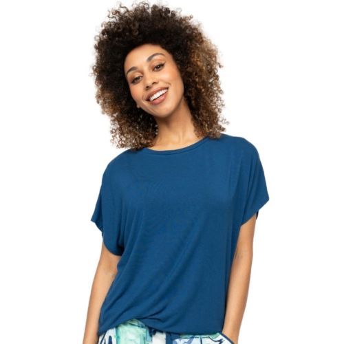 Cyberjammies Harriet Slouch Jersey Pyjama Top - Teal Blue