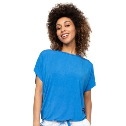 Cyberjammies Lyla Slouch Jersey Pyjama Top - Blue