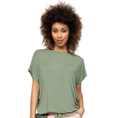 Cyberjammies Lea Slouch Jersey Pyjama Top - Sage Green