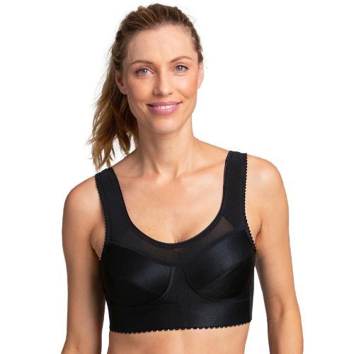 Miss Mary Of Sweden Cotton Simplex Activity Non Wired Bra - Black