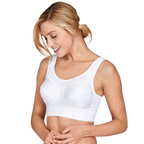 Miss Mary Of Sweden Cotton Simplex Activity Non Wired Bra - White