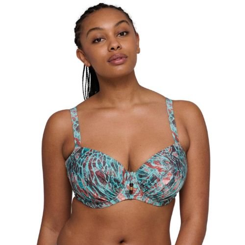 Prima Donna Swim Riyad Padded Balcony Bikini Top - Turquoise Seas