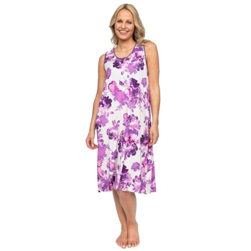 Cyberjammies Nora Rose Elsie Floral Print Long Nightdress - Cream Mix