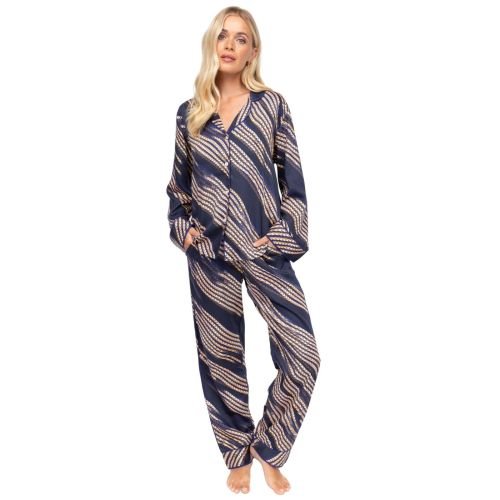Cyberjammies Fable & Eve Southwark Rope Print Pyjama Set - Navy Mix
