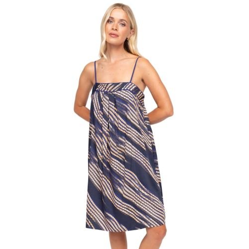 Cyberjammies Fable & Eve Southwark Rope Print Short Nightdress - Navy Mix