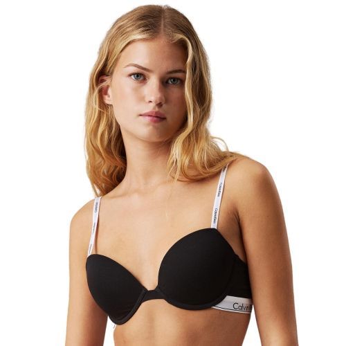 Calvin Klein Modern Cotton Demi T Shirt Bra - Black